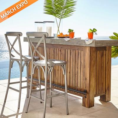 China Modern Luxury Multifunctional Metal Bar Crossback Bar Stool X Chair Back Garden Outdoor Beach Bar Aluminum Material Umpire Chair for sale