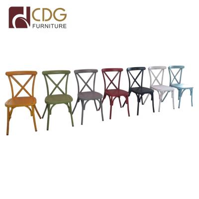 China Large Size Retro Vintage Style Modern Aluminum French Bar Chair Stackable Commercial Chair for sale