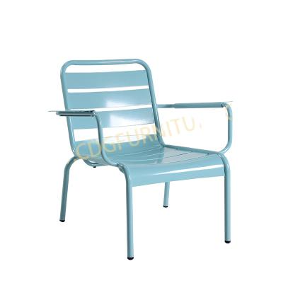 China Modern Modern Restaurant Outdoor Leisure Room / Garden Aluminum Stacking Chairs Dining Chair for sale