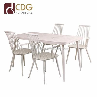 China Nordic Style Vintage Style Dining Table and Chair Bistro Chair Metal Dining Windsor Chair for sale