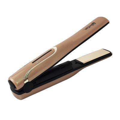 China Roll Straight Dual Ceramic Hair Straightening Iron with 2200mah Battery Cell Te koop