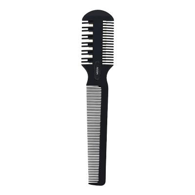 中国 Double trim ABS White trim comb recommended by home commercial hair salon 販売のため