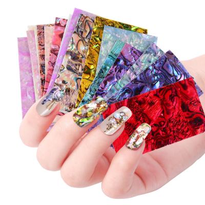 China Hot Sale Shell Nail Art Manicure Sticker Patch Decal Finger Nail Sliders Wraps Tips Decals Decoration DIY for sale