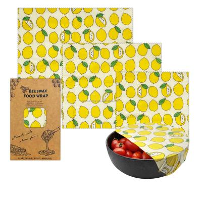 China Green Life/Sustainable/Waterproof Custom Reusable Beeswax Food Wrap Roll Organic Cotton Food Wraps Beeswax Food Chain for sale