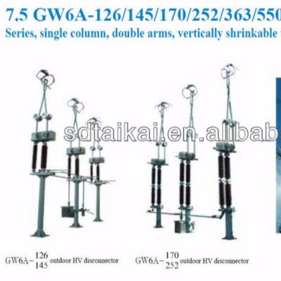 China Pantograph GW6A-252 outdoor type disconnector GW6A-252 for sale