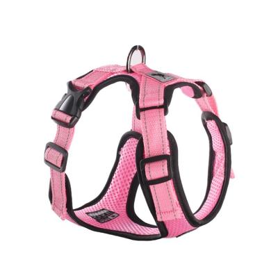 China Sustainable Mesh Pink Sublimation Dog Harness Fully Adjustable Pull Neck Air Reflective Vest Correa De Perro No for sale