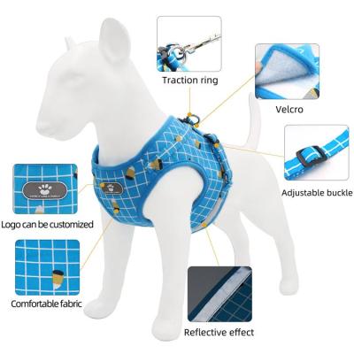 China Anime Correa De Perro Custom Design Detachable Reversible Dog Leash Adjustable Sublimation Fashion Pet Harness Sets Te koop