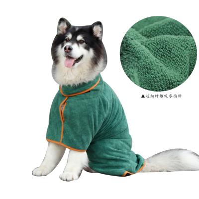 Китай Customized Viable Logo Soft Pet Bathrobe Pajamas Fiber Superfine Dog Drying Coat Bathrobe For Dogs продается