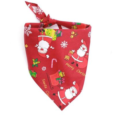 Chine Viable Wholesale Custom Cotton Sublimation Standard Size Dog Scarves Luxury Dog Bandana Christmas à vendre