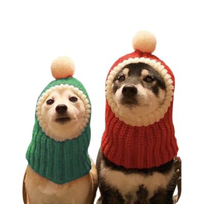 China Free Sample Sustainable Amazon Hit Hats For Dogs Knit Winter Designer Christmas Pet Dog Luxury Hat for sale