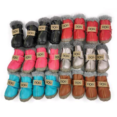 China Zapato Perro Autumn Winter Waterproof Snow Soft Warm Comfortable Outdoor Dog Shoes Designer Dog Boots Shoe Non Slip Viable for sale