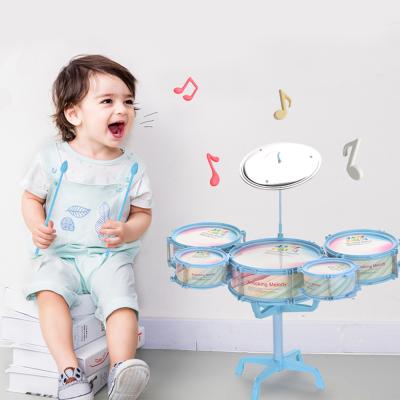 China Cartoon Toy KUNYANG PLAYS 8 Piece Educational Enlightenment Children Jazz Drum Toy Musical Instrument Drum Set For Gift for sale