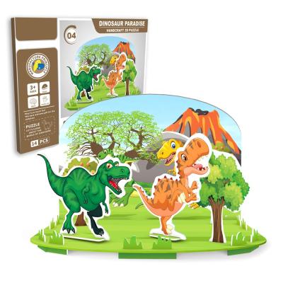 China World Funny Cartoon Toy Kids Game Children Educational Dinosaur Animal Puzzle for sale