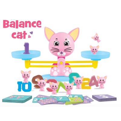 China Plastic KUNYANG PLAYS Digital Counting Cartoon Cat Balance Math Toy Kids Educational Games For Child Study for sale