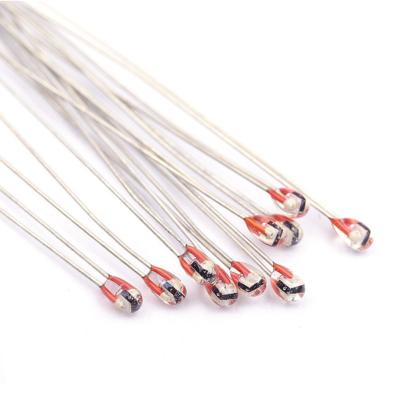 China High Temperature Temperature Sensor MF51 Glass Encapsulated NTC Thermistor 10K 3950 1% for sale