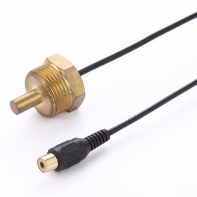 China 1/4 1/8 NPT Thread Custom Screw Mounting PTC Thermistor RTD PT100 PT1000 Temperature Sensor With Brass Metal Chamber PTC-1 for sale