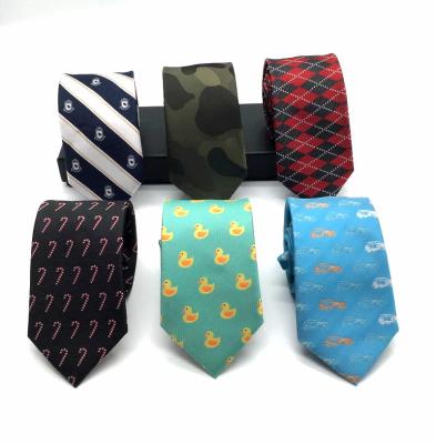 China 100%polyester Custom Woven Neck Tie Cheap School Uniform Neckties Company Logo Ties for custom for sale