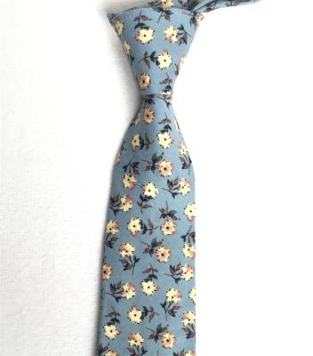 China 100%cotton polyester cotton made floral flower printed ties for sale