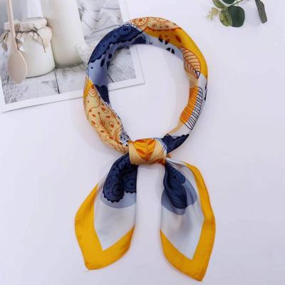 China Hot Decration/Wear/Head Wear Custom Fashion Square Polyester Print Silk Like Satin Women Head Scarf For Women for sale