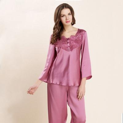 China New arrival 100%pure QUICK DRY silk fashion sexy women pajamas, nightgown, night wear diary uses pajamas, ladies sleep dress for sale