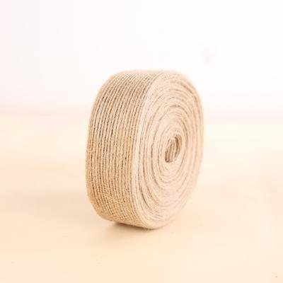 China Decoration & Gift 2.5CM Jute Fish Ribbon Burlap Webbing DIY Accessories Gift Wrap Silk Handmade Woven Rope for sale