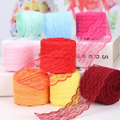 China Party Wedding Gift Lace Ribbon Dressing Accessories Viable Decorative Colorful DIY Woven Webbing for sale