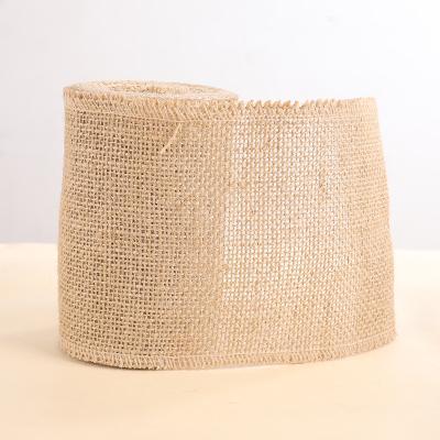 China 12cm*5m Rolls Fabric Jute DIY Ribbon Decorative Canvas Webbing UNDETERMINED Wrap Burlap Gift For Party for sale