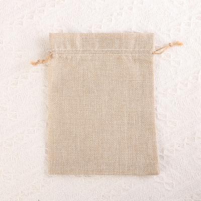 China 16CM*22CM Vintage Jute Drawstring Natural Burlap Canvas Sack Eco-Friendly Wedding Gift Party Decoration Bag UNDETERMINED for sale