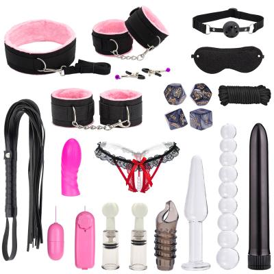 China 16 Piece Set Factory Factory Handcuffs Bondage Kit Bondage Gear Japanese Bondage Costume Adult Leather SM SM SM Fun for sale