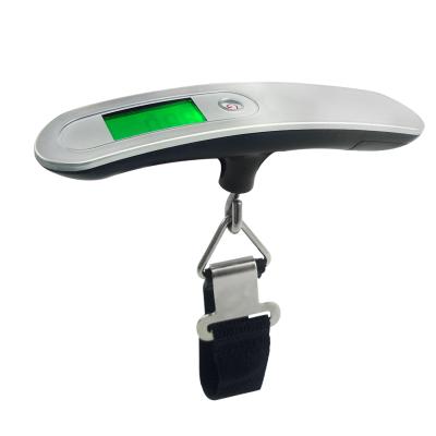 China Weight Measuring Portable Digital Luggage Scale Travel 50kg/110lb Stainless Steel Scale Mini Hanging Hook Luggage Weight for sale