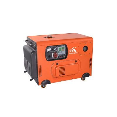 China 5kw Air Cooled Single Phase Diesel Generator Single Phase Three Phase Silent Type KH7500DS for sale