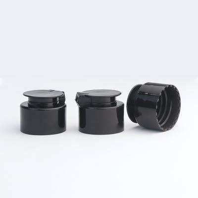 China Non Spill Plastic Cosmetic Packaging Plastic Flip Cap Screw Caps 28mm Top Cap for sale