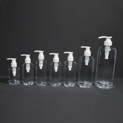 China Cosmetic Transparent Pump Spray Hand Sanitizer Plastic Bottle PET 150mL-1L Custom Logo for sale