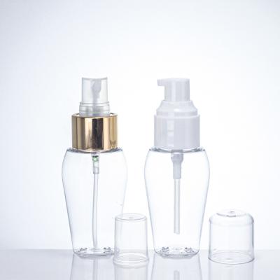 China China Manufacturer Modern Professional Flat Shoulder PET Bottle 50ml Small Plastic Bottle for sale