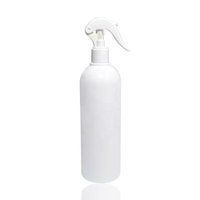 China Household Products 250ml 300ml 350ml 400ml Clear Round Shoulder Pet Bottle Plastic Spray Bottle With Spray Gun for sale