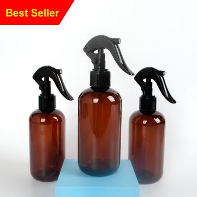 China Bulk Cosmetic Skillful Manufacturing Plastic Bottles Amber Home Spray Bottle Black Hairspray Bottle for sale