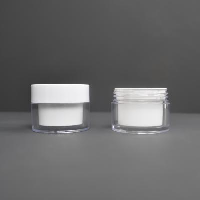 China 30ml PS PP Cosmetic Cosmetic Cream Jars Plastic Lip Container With Cap for sale