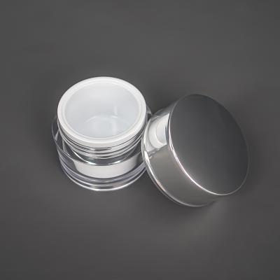 China Mini small 20ml cosmetic empty plastic cream jar with lid for sale