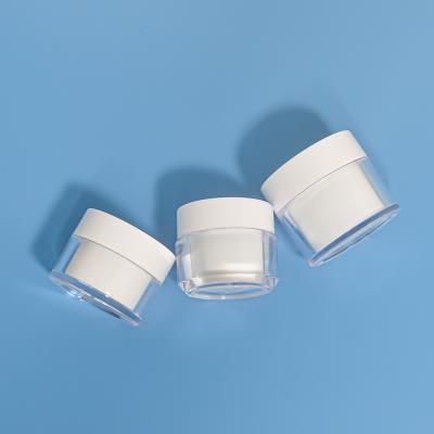 China Manufacturer Body Face Cream Cosmetic Jar Packaging 30ml White Plastic Cosmetic Cream Jar for sale