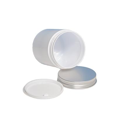 China 250ml Cosmetics Cosmetics Storage Container PET Plastic Jar With Cream Plastic Jar Jar Screw Lid Packaging Set for sale