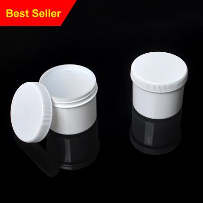 China 250ml Empty Pure White Material Skin Care Creams PP Plastic Cosmetic Jar Cosmetic Jar With Screw Lid for sale