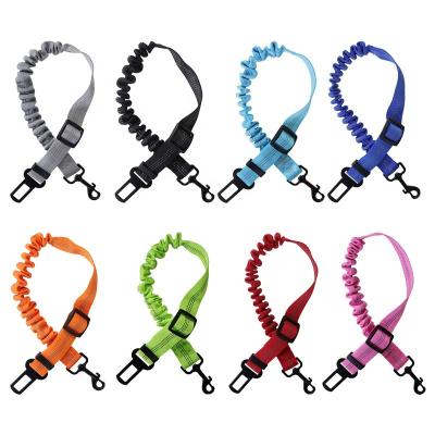 China Reflective Durable Adjustable Reflective Safety Leads Vehicle Travel Clip Dog Car Seat Leash for sale