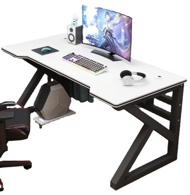 China Simple light luxury home classic black table esports metal frame gamer table gaming desk convertible computer desk for sale