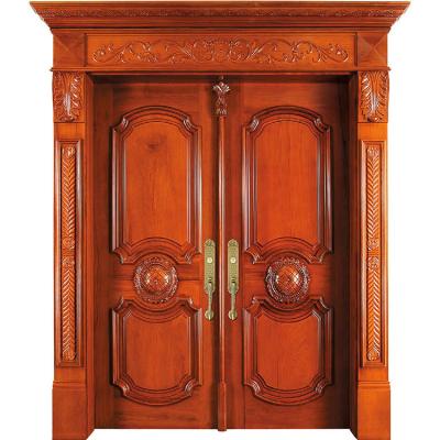 China Luxury Interior Style Wooden Door Price Retro Sound Insulation Factory Supply Solid Wood Material for sale