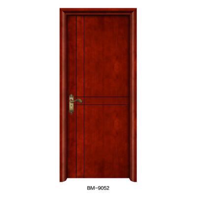 China Sound Insulation Red Primer Molded Latest Design Wood Door Solid Wood Interior Oak Wood Apartment for sale