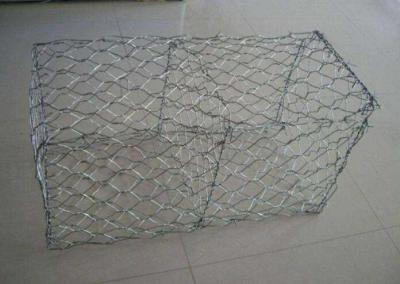 China 8x10 Cm Galvanized Gabion Mesh Baskets Stone Galvanized Gabion Box For Wall for sale