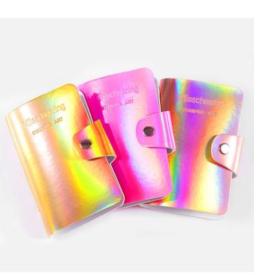 China Hot Sale Eco-friendly Nail Printing Rectangular Round Card Holder Stencil Set Package Or Template Card Steel Plate Multi Color for sale