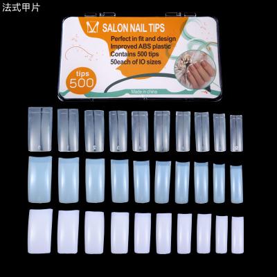 China DIY Nail Art China Supplier French Nail Tips Private Label White Press On Nail Tips Nail Finger for sale