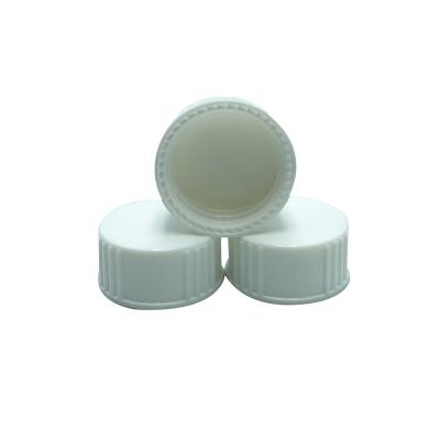 China Non Spill Factory Outlet Custom White Black Bottle Closure PP Plastic Ribbed Screw Caps For for sale