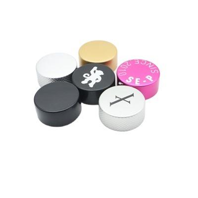 China Non Spill Pink Black Or Customized Anodized Aluminum And Plastic Wood Screw On Cap Cover / Lid For Bottle Jar Use for sale